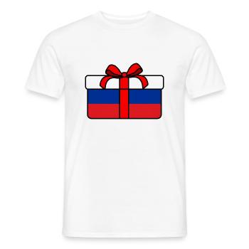 Geschenk Flagge Russland Weihnachten - Männer T-Shirt - Weiß - Vorne - AI Model Male 178 dark (178cm)