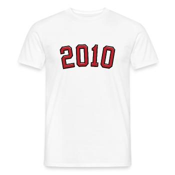 Year of birth sport 2010 - Men's T-Shirt - white - Front - AI Model Male 178 dark (178cm)