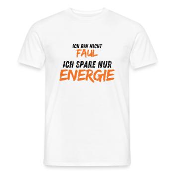 Ich bin nicht faul - Männer T-Shirt - Weiß - Vorne - AI Model Male 178 dark (178cm)