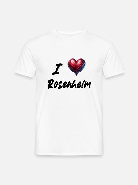 i love Rosenheim - Männer T-Shirt - Weiß