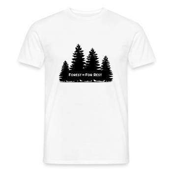 Forest = For Rest - Men's T-Shirt - white - Front - AI Model Male 178 dark (178cm)