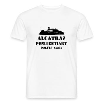 Alcatraz - Pénitencier - Détenu 5285 Prison - T-shirt homme - blanc - Devant - AI Model Male 178 dark (178cm)