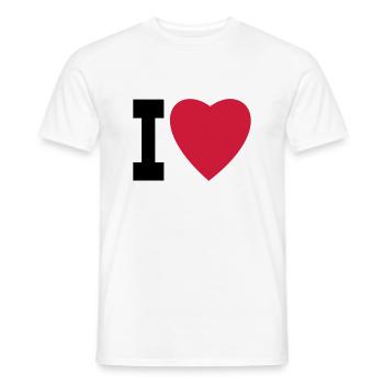ich liebe ich liebe ich liebe - Männer T-Shirt - Weiß - Vorne - AI Model Male 178 dark (178cm)