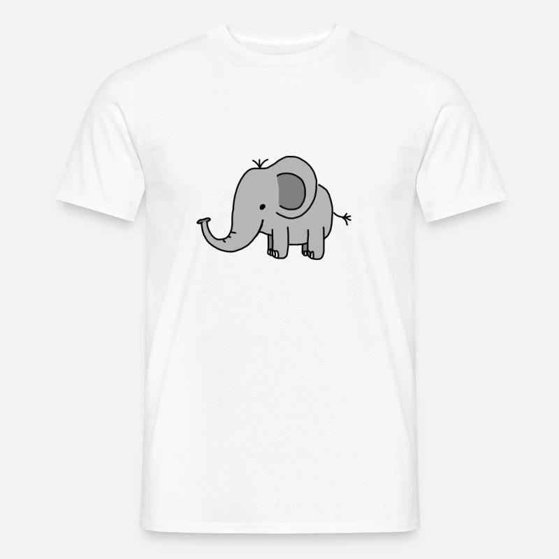 Elefant - Männer T-Shirt - Weiß