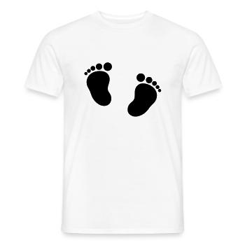 baby_fuesse_1__f1 - Men's T-Shirt - white - Front - AI Model Male 178 dark (178cm)