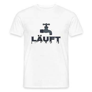Wasserhahn läuft - Männer T-Shirt - Weiß - Vorne - AI Model Male 178 dark (178cm)