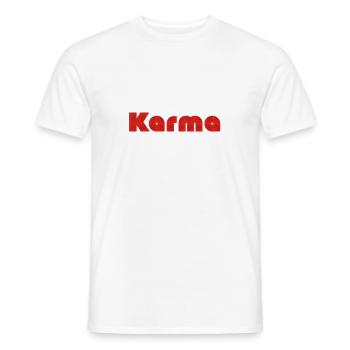 Karma - Männer T-Shirt - Weiß - Vorne - AI Model Male 178 dark (178cm)