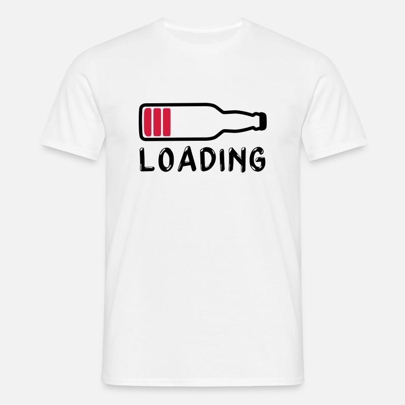 loading beer drink - loading - Men's T-Shirt - white