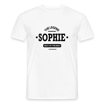 sophie - Männer T-Shirt - Weiß - Vorne - AI Model Male 178 dark (178cm)