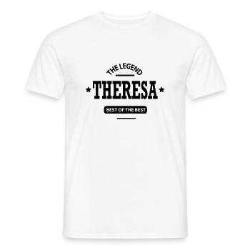 theresa - Männer T-Shirt - Weiß - Vorne - AI Model Male 178 dark (178cm)