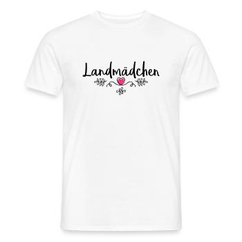 landmaedchen herz - Männer T-Shirt - Weiß - Vorne - AI Model Male 178 dark (178cm)
