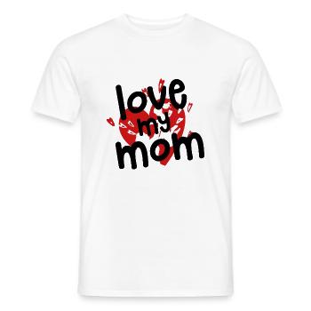 FÊTE DES MÈRES J’ADORE MA MÈRE - T-shirt homme - blanc - Devant - AI Model Male 178 dark (178cm)