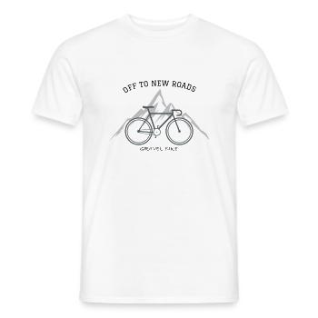 Gravel Bike - Off To New Roads - Fahrrad - Männer T-Shirt - Weiß - Vorne - AI Model Male 178 dark (178cm)