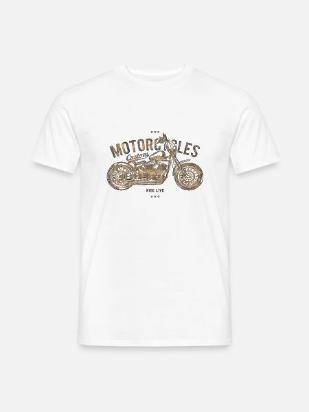 Motorräder Schaltung Gang geboren zum Fahren - Männer T-Shirt - Weiß