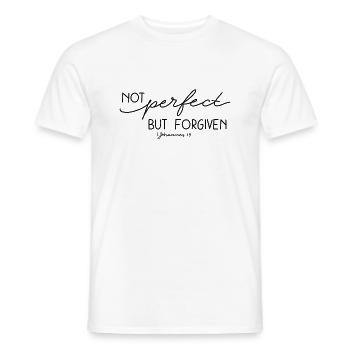 not perfect but forgiven 1 John 1:9 - Men's T-Shirt - white - Front - AI Model Male 178 dark (178cm)