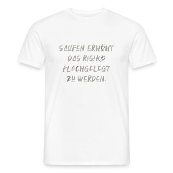 saufen flachgelegt werden Spaß Urlaub Sommer Sonne - Männer T-Shirt - Weiß - Vorne - AI Model Male 178 dark (178cm)