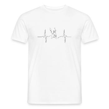 Tennis Heartbeat ECG Impact du joueur de tennis - T-shirt homme - blanc - Devant - AI Model Male 178 dark (178cm)