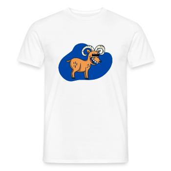 Cartoon Bock - Men's T-Shirt - white - Front - AI Model Male 178 dark (178cm)