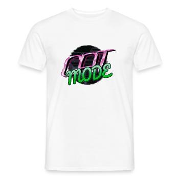 jokes present idea sayings awesome cat lover love - Men's T-Shirt - white - Front - AI Model Male 178 dark (178cm)
