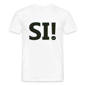 oui chante drôle pas de fille féminisme appliquer toujours - T-shirt homme - blanc - Devant - AI Model Male 178 dark (178cm)