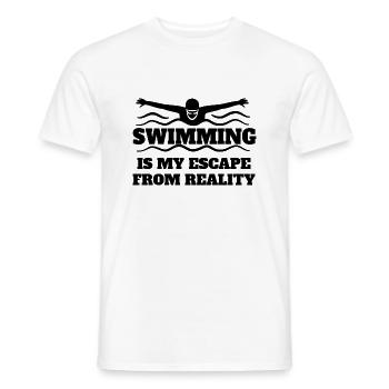 Swimming Club Swimmer Mrs. Schwimmer Swimming - Men's T-Shirt - white - Front - AI Model Male 178 dark (178cm)