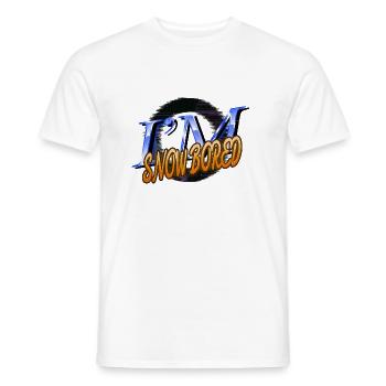 Baby Statement Bday Geek Happy Dinosaur Tshirt - Men's T-Shirt - white - Front - AI Model Male 178 dark (178cm)