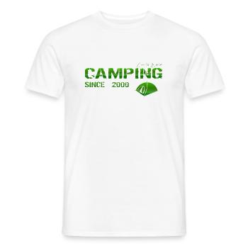 Camping 2000 Geschenk - Männer T-Shirt - Weiß - Vorne - AI Model Male 178 dark (178cm)