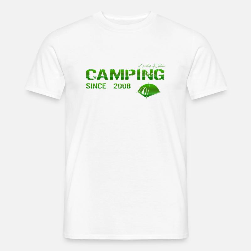 Camping 2008 Geschenk - Männer T-Shirt - Weiß