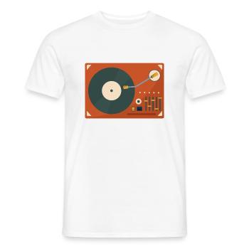 Schallplattenspieler - Männer T-Shirt - Weiß - Vorne - AI Model Male 178 dark (178cm)