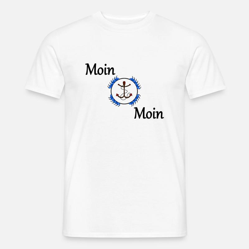 Moin Moin - Männer T-Shirt - Weiß