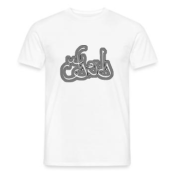 Farida balck white A 01 - T-shirt homme - blanc - Devant - AI Model Male 178 dark (178cm)