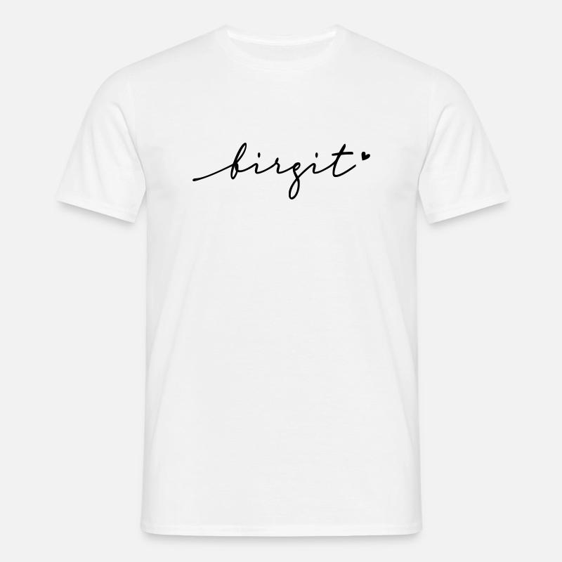 Birgit Cursive Name - Men's T-Shirt - white