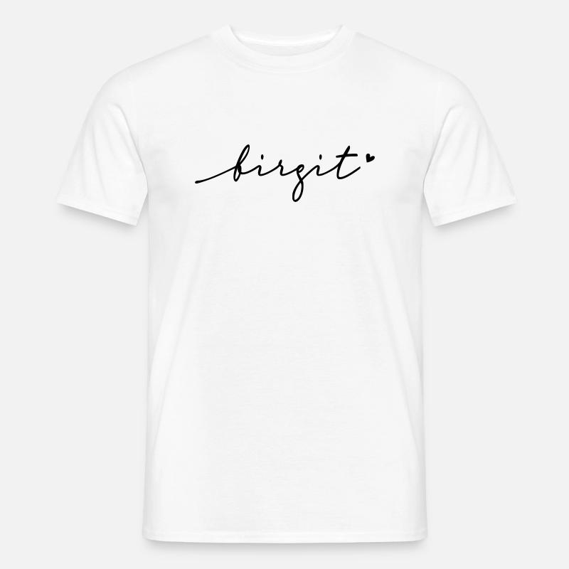 Birgit Schreibschrift Name - Männer T-Shirt - Weiß