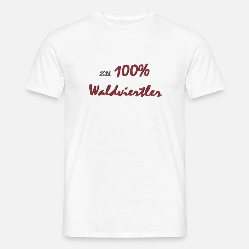 100% Waldviertler - Männer T-Shirt - Weiß