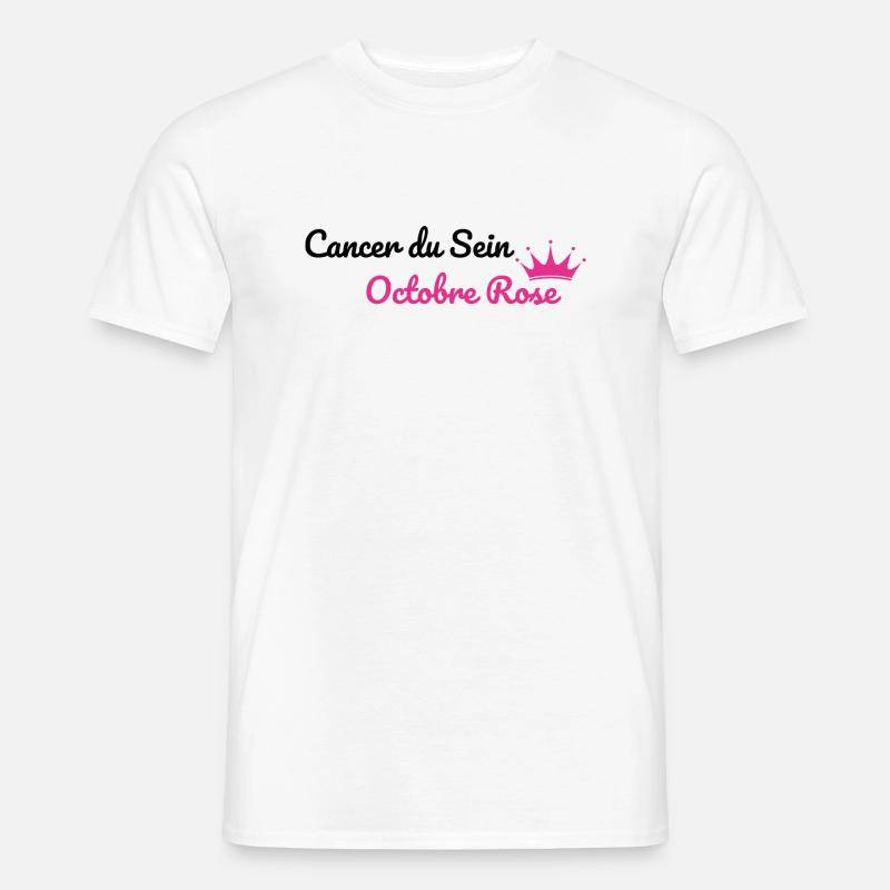 Brustkrebs Rosa Oktober - Männer T-Shirt - Weiß