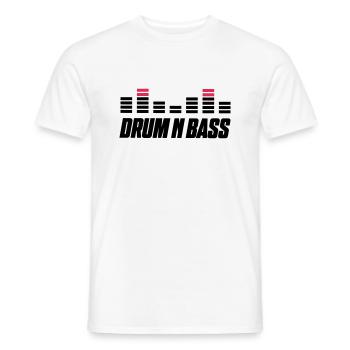 Drum Bass - T-shirt homme - blanc - Devant - AI Model Male 178 dark (178cm)
