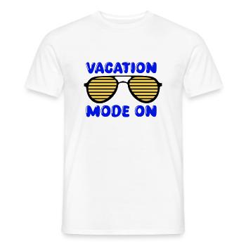 Lunettes de soleil vacances - T-shirt homme - blanc - Devant - AI Model Male 178 dark (178cm)