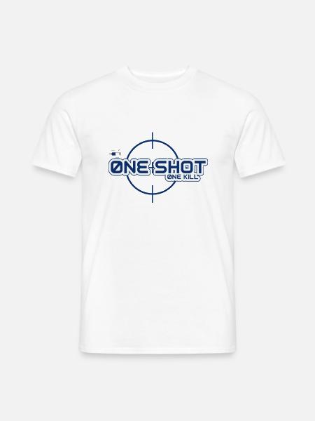 Ein Schuss, ein Kill - Männer T-Shirt - Weiß