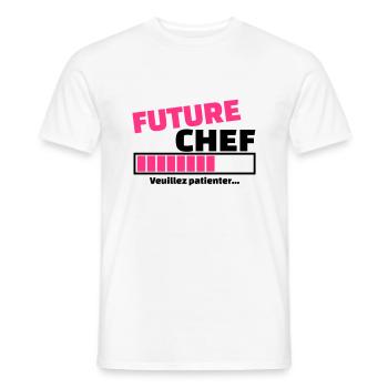 future chef - T-shirt homme - blanc - Devant - AI Model Male 178 dark (178cm)