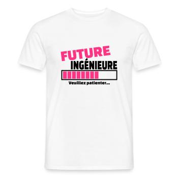 future ingénieure - T-shirt homme - blanc - Devant - AI Model Male 178 dark (178cm)
