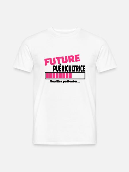future puéricultrice - T-shirt homme - blanc
