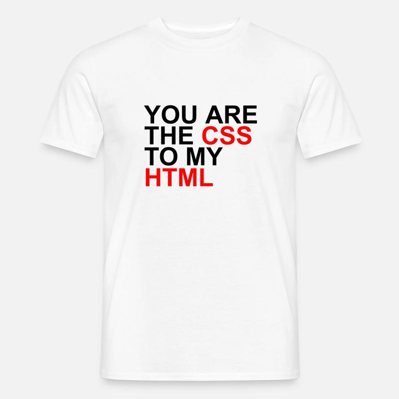 css to my html - Männer T-Shirt - Weiß