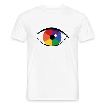 œil - T-shirt homme - blanc - Devant - AI Model Male 178 dark (178cm)