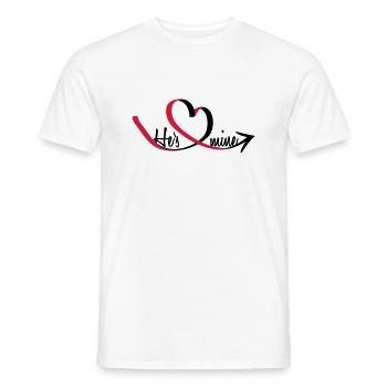 He's mine Heart - Männer T-Shirt - Weiß - Vorne - AI Model Male 178 dark (178cm)