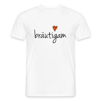 Hochzeitsmotiv - bräutigam - Männer T-Shirt - Weiß - Vorne - AI Model Male 178 dark (178cm)