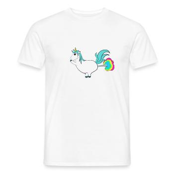 Pupsendes Einhorn - Männer T-Shirt - Weiß - Vorne - AI Model Male 178 dark (178cm)