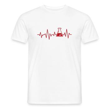 Chemistry pulse chemist science gift - Men's T-Shirt - white - Front - AI Model Male 178 dark (178cm)