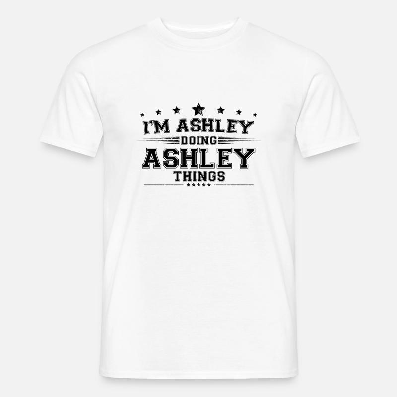 i’m Ashley doing Ashley things - Men's T-shirt - white