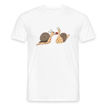 Escargots - T-shirt homme - blanc - Devant - AI Model Male 178 dark (178cm)