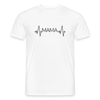 Heartbeat mama - T-shirt homme - blanc - Devant - AI Model Male 178 dark (178cm)